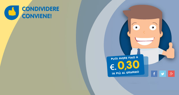 Con i Social fino a €. 0,30 in più per Te!